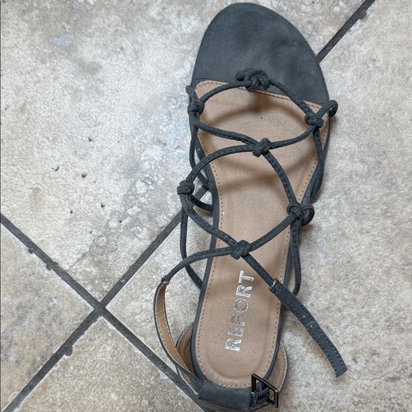 Report Women's Dark Gray Strappy Sandals - Picture 1 of 4